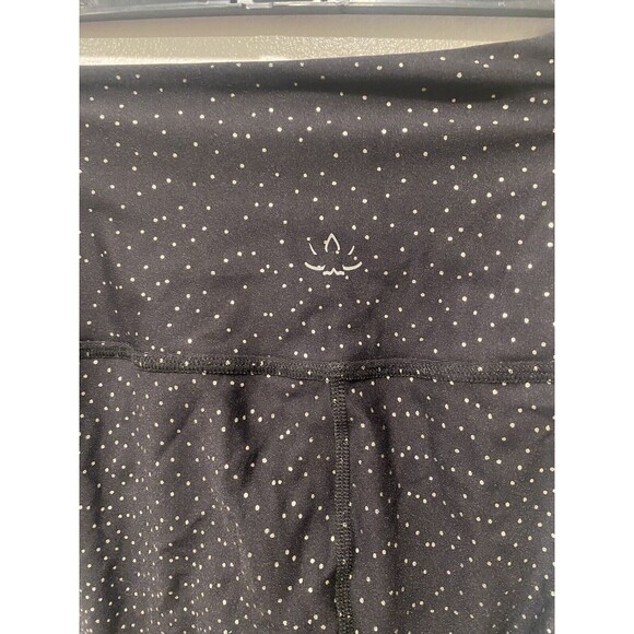 BEYOND YOGA | Drip Dot High Waisted Midi Legging Black Antique Gold | Small - Picture 7 of 8